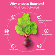 Hearten Beet Root Gummies (Sugar Free - Blueberry Flavor) 1500 mg