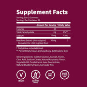 Hearten Beet Root Gummies (Sugar Free - Blueberry Flavor) 1500 mg