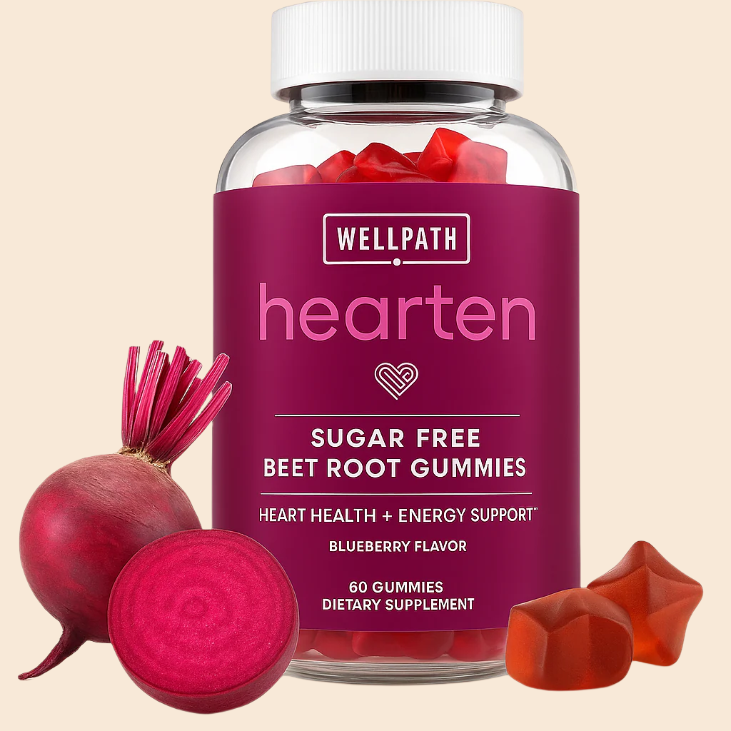 Hearten Beet Root Gummies (Sugar Free - Blueberry Flavor) 1500 mg